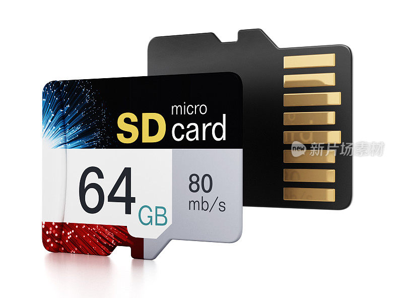 Micro SD卡前后隔离白色